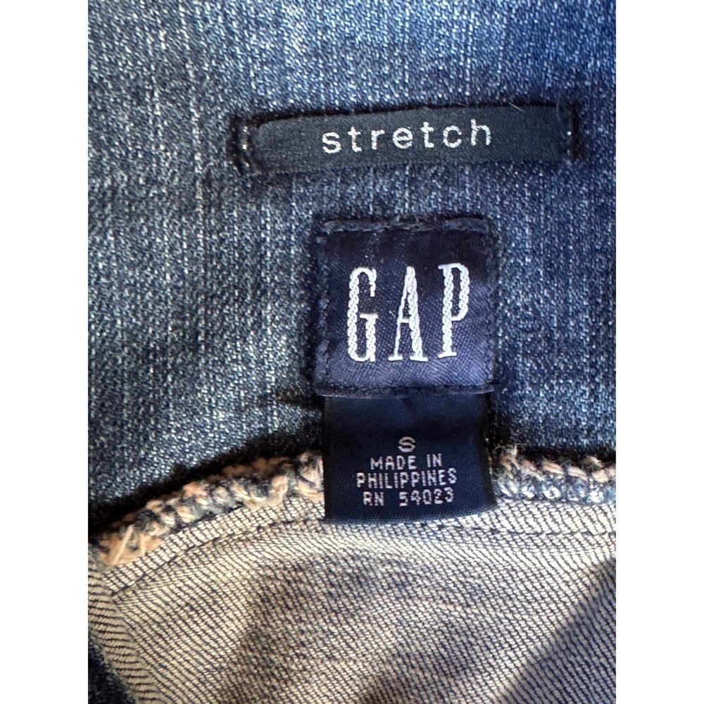 GAP Stretch Denim Jacket Blue Classic Trucker Style Size S - Picture 3 of 3